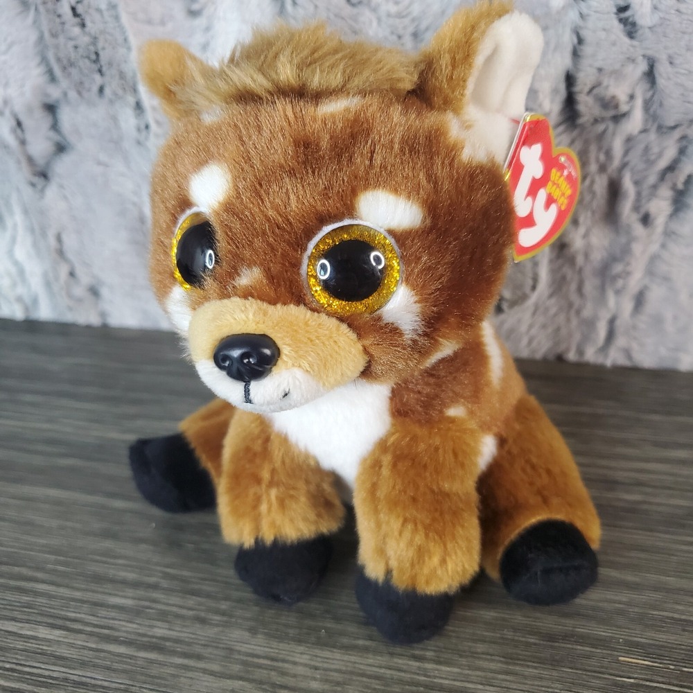 Ty Beanie Babies Buckley Plush VelveTy Fawn Deer Glitter Eyes Stuffed Animal Tag